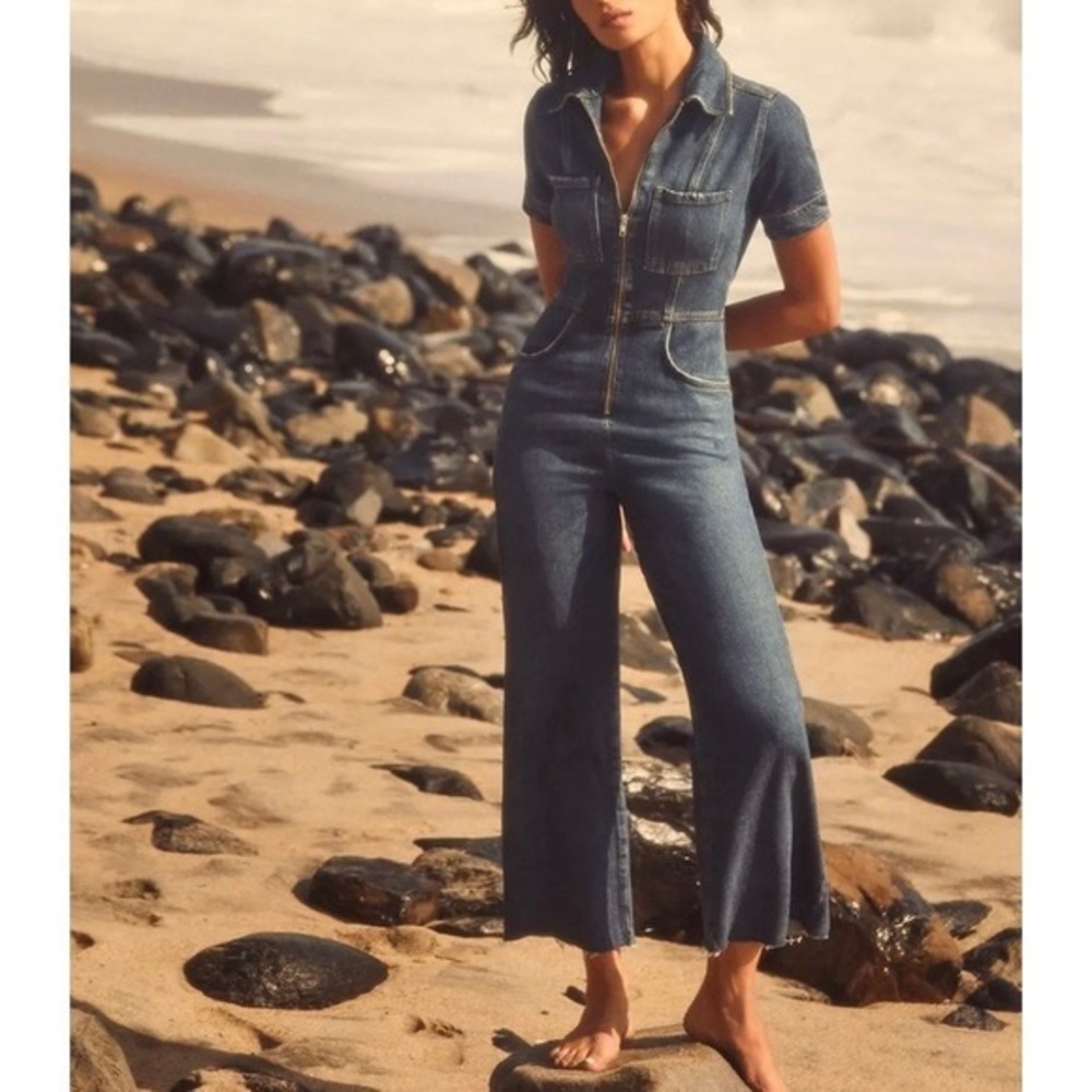 Reformation Jeans Georgia denim jumpsuit size 0